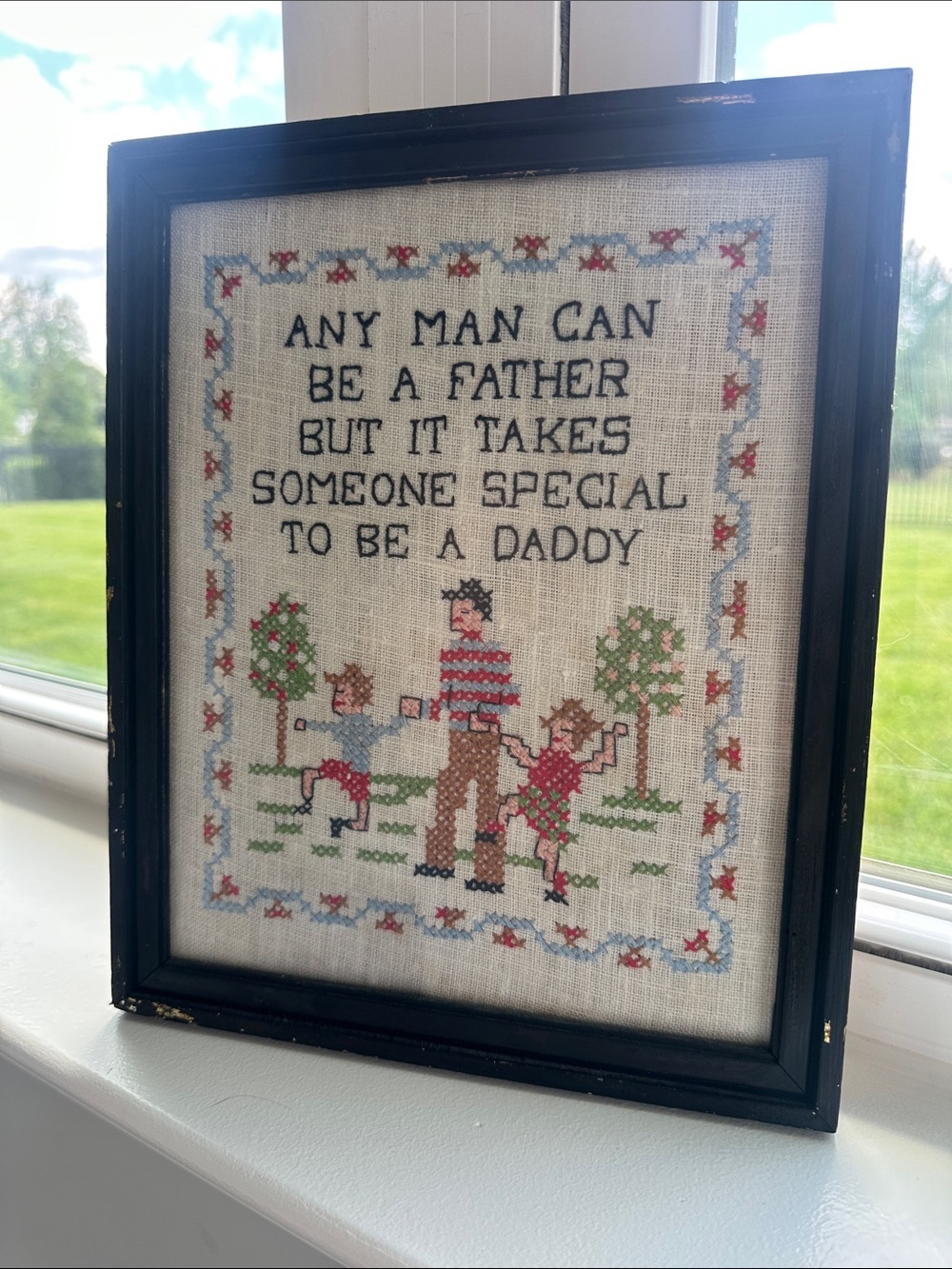 Vintage Framed Cross Stitch - Father - Picture 7 of 7